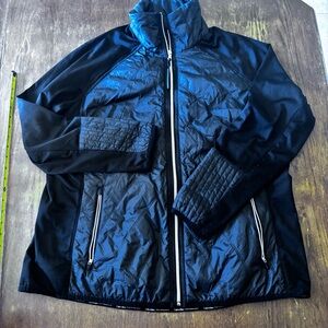 Women’s Calvin Klein Black Performance Jacket with High Collar and Elastic Cuffs